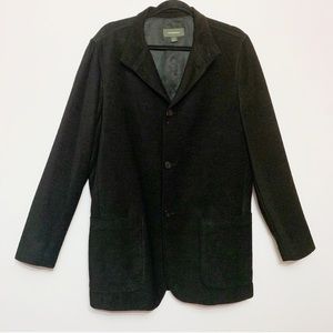 Ermenegildo Zegna Black Corduroy Men's Jacket
